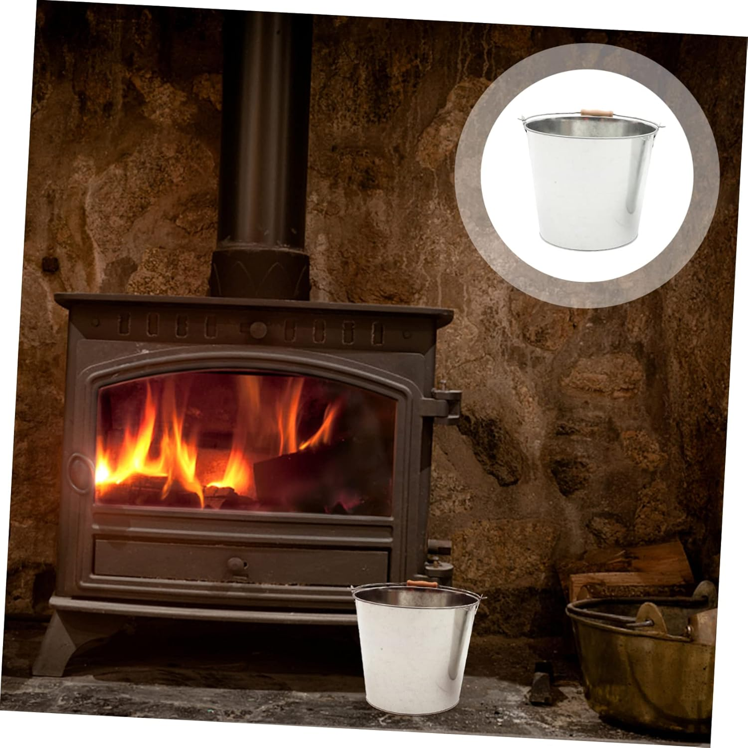 BESPORTBLE Fireplace Ash Bucket Metal Burning Bucket for Daily Use Multi-Purpose Garden Incinerator for Paper Waste Compact Design for Home Use image number 3