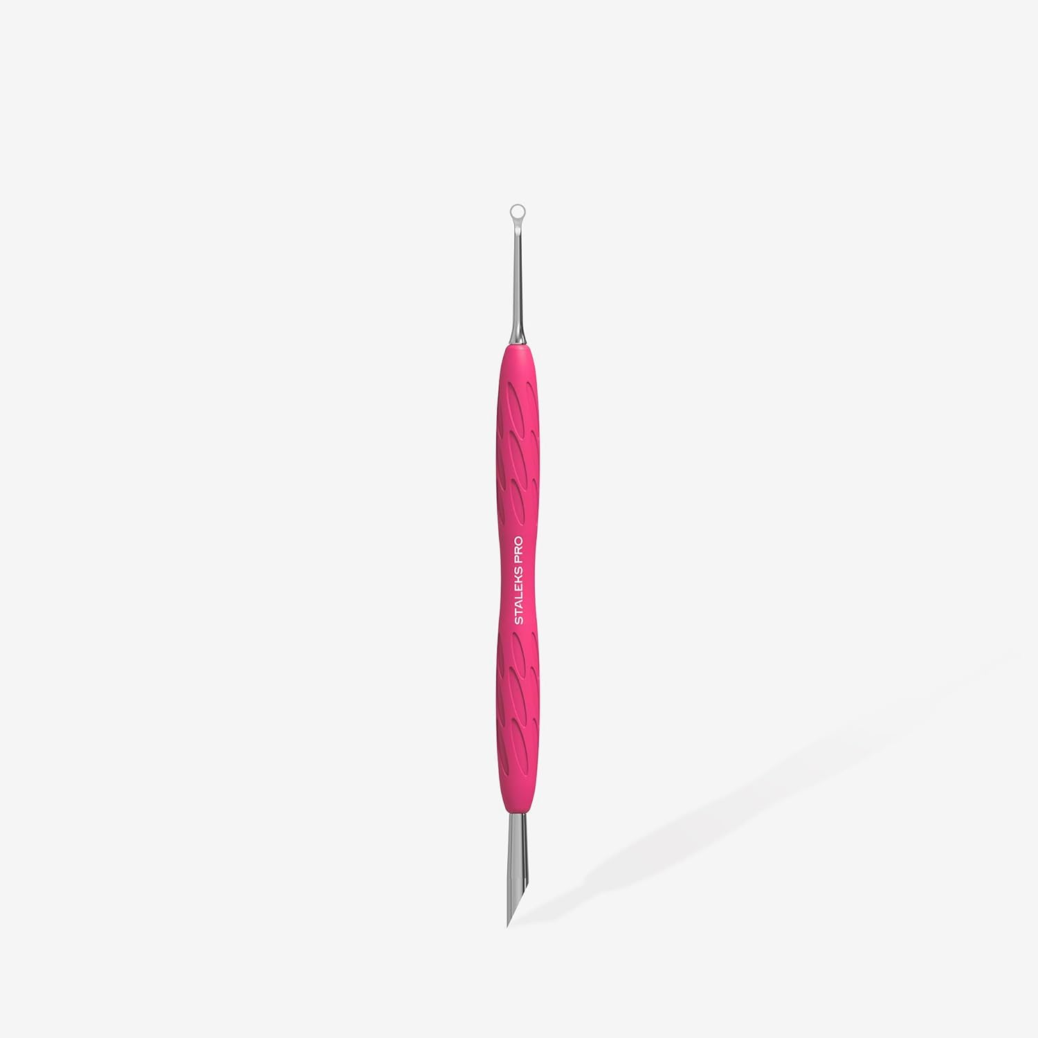 STALEKS PRO by Natury Nails Cuticle Pusher with Rubber Silicone Handle, Stainless Steel, UNIQ 11/2 image number 2