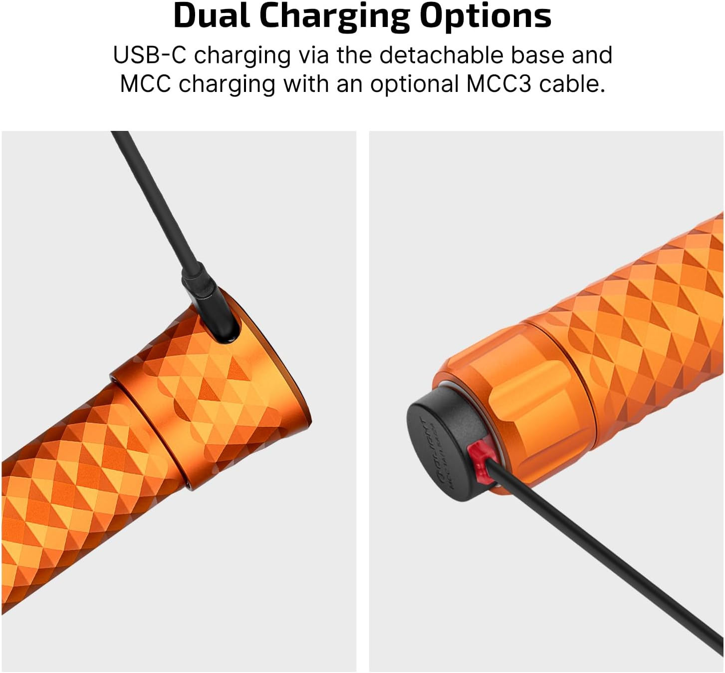 OLIGHT Prowess Handheld Flashlight Bidirectional Lighting Max 5000 Lumen Cool White LED Light EDC Torch Forcamping Light,Outdoor or Wall Sconce(Orange) - Black image number 6