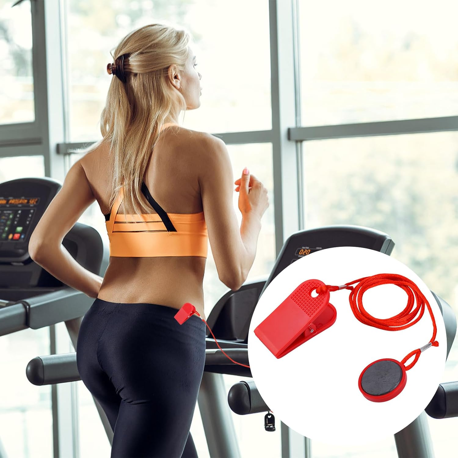 Gosknor 2Pcs Universal Treadmill Magnet Safety Key, Red, Round, 39 Inch, PVC & Magnet, Suitable for Most Treadmills image number 5