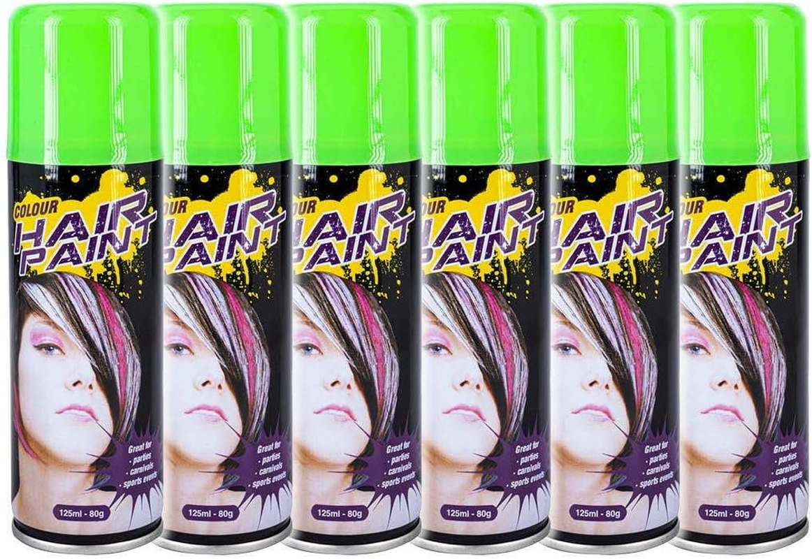 Party Central Non-Sticky Fluro Colour Hair Spray 125 Ml, Green image number 4