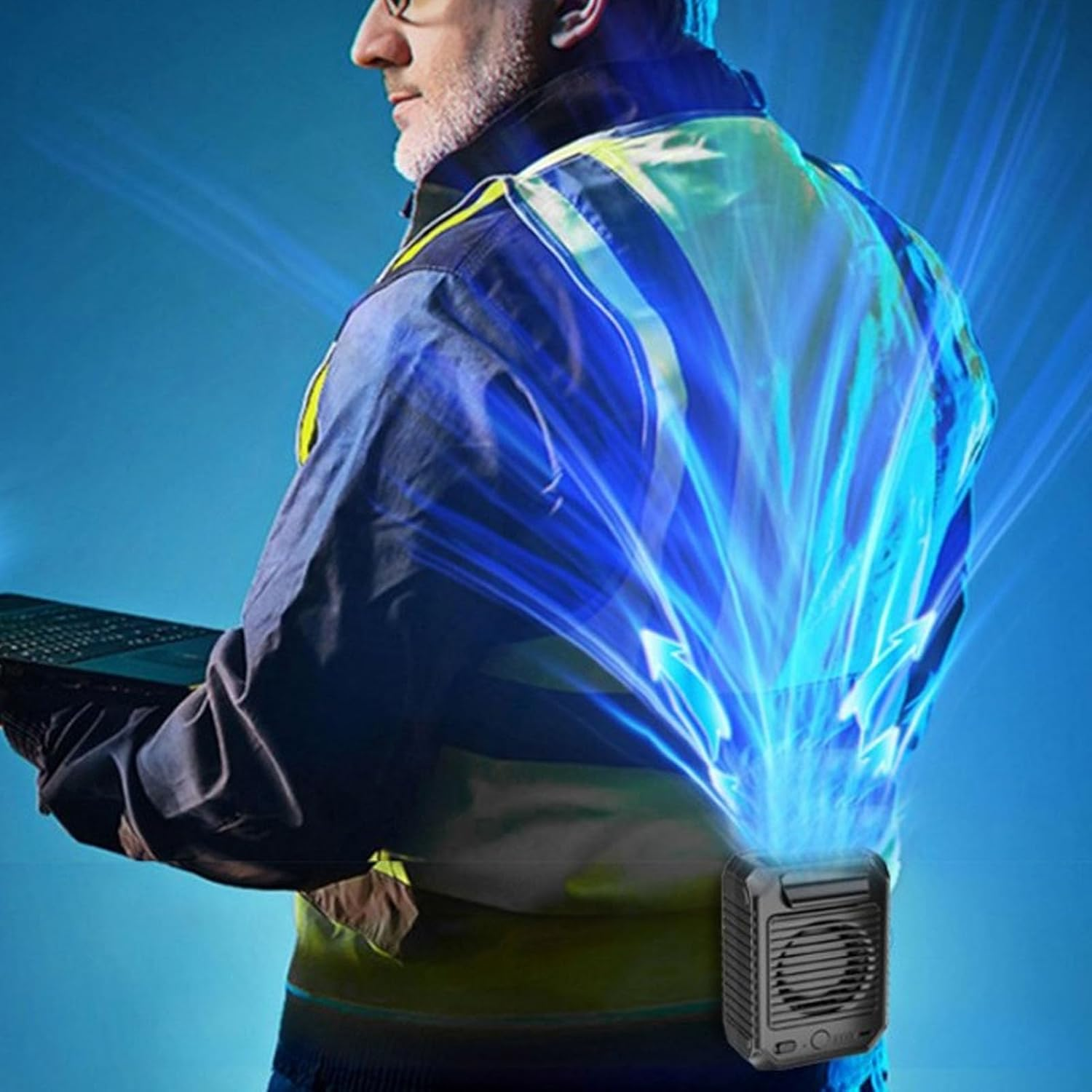 Waist Fan, Belt Fan Light, Portable Strong Air Volume with USB Cable for Gardening image number 5