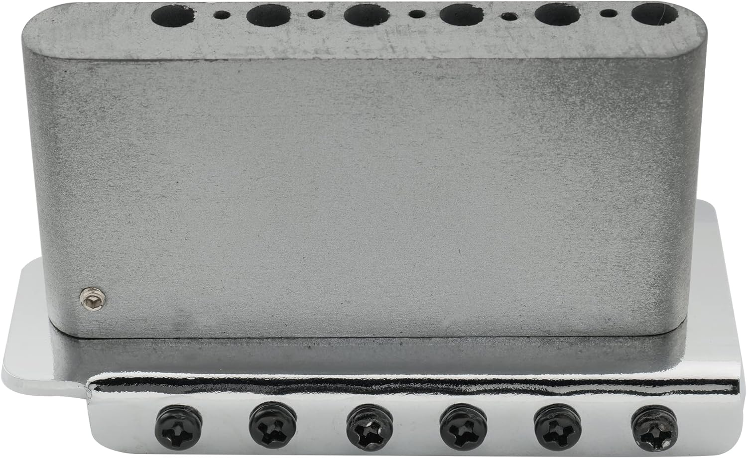 Wilkinson 52.5Mm(2-1/16 Inch) Vintage Style Full Block ST Guitar Tremolo Bridge Pop-In Arm 6 Screws for Squier/Mexico Fender Strat, Chrome