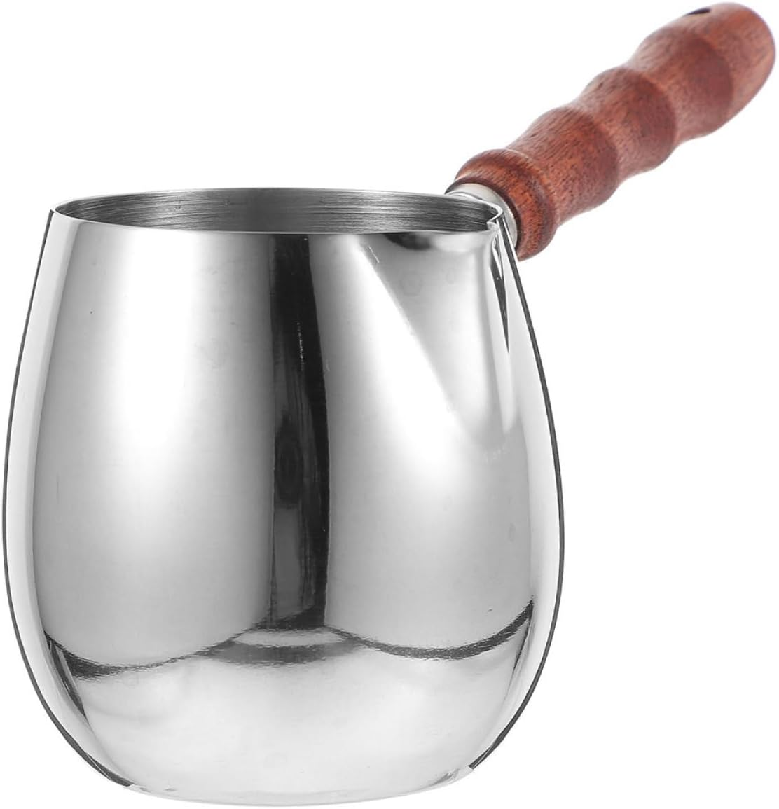 GALPADA Stainless Steel Milk Frothing Pitcher 6000Ml with Wood Handle Espresso Milk Jug for Latte Art Coffee Frother Cup Suitable for Barista and Home Use image number 1