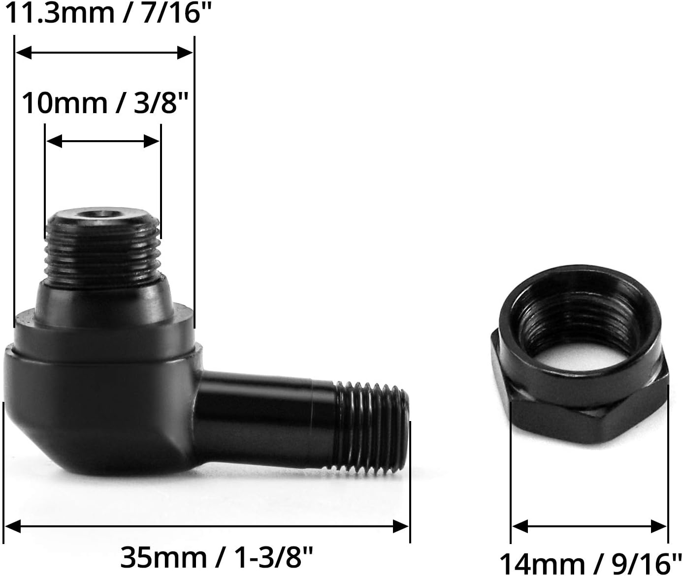 QWORK CNC Motorcycle Tire Valve Stems, 2 Pack 90 Degrees and Alloy Aluminum Valve Air Stems, Diameter 10-11.3Mm, Blue image number 6