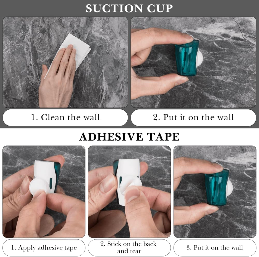 Linkidea Travel Toothbrush Head Covers with Suction Cup Portable Wall Mount Toothbrush Holder, Toothbrush Cap Case Box Convenient for Travel, Outdoor (3PCS) image number 3