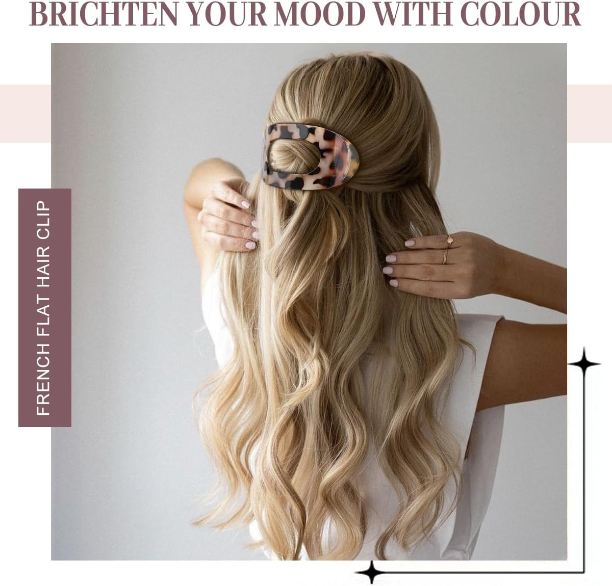 Pack of 6 Women'S Hair Clips, Flat Hair Clips, French Clip, Non-Slip Side Hair Clips for Thick and Thin Hair, Strong Hold for Everyday Life, Sports, Driving as Hair Accessories (Glossy Leopard) image number 3