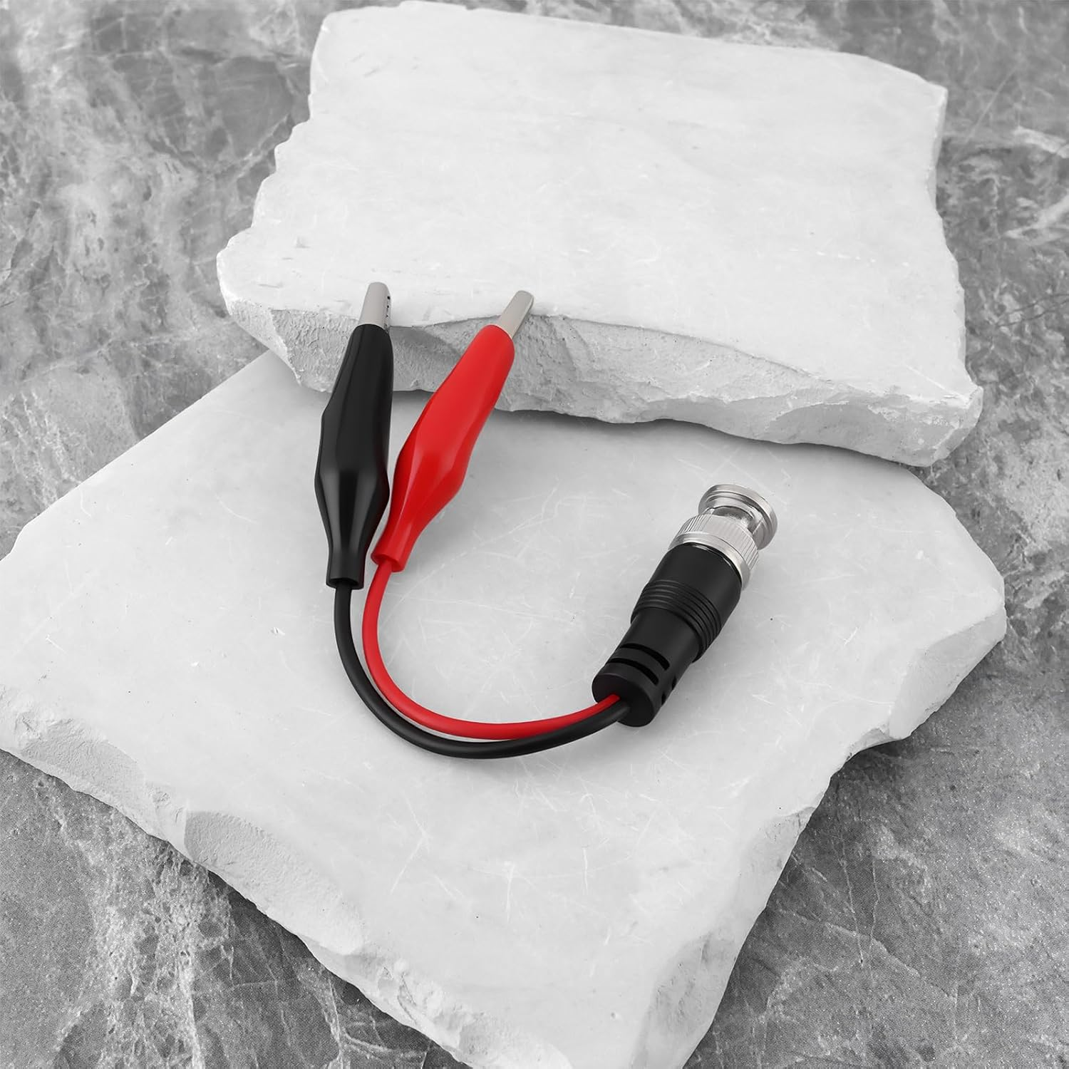 2Pcs BNC Male to Alligator Clip Test Leads 30VAC/60VDC 5A BNC Test Cable for Multimeter Video Surveillance, 170Mm