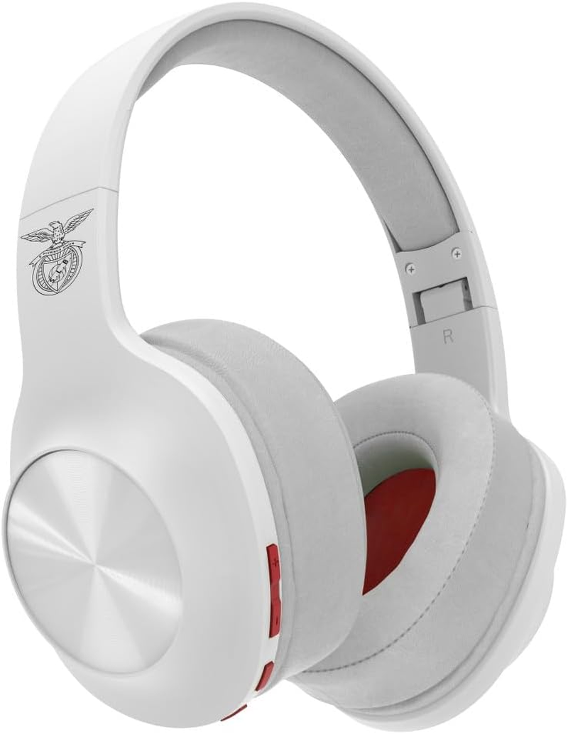 Benfica Hama Calypso Wireless Bluetooth Headphones (On-Ear Headphones with 60 Hours of Music, Headphones with Padded Headband, Foldable, Volume Control) - White