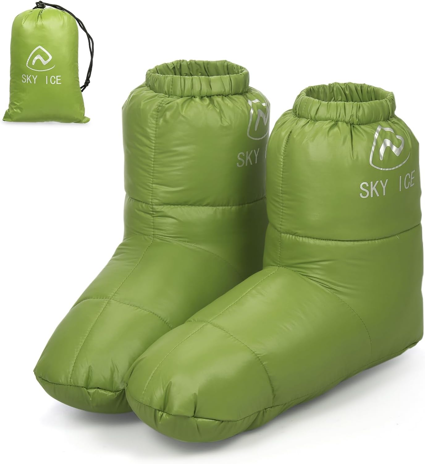 Xinyee down Booties Camping Slippers Winter Warm Duck down Slippers Boots -15~0℃ Home Outdoor Camping Shoes Footwear for Men Women