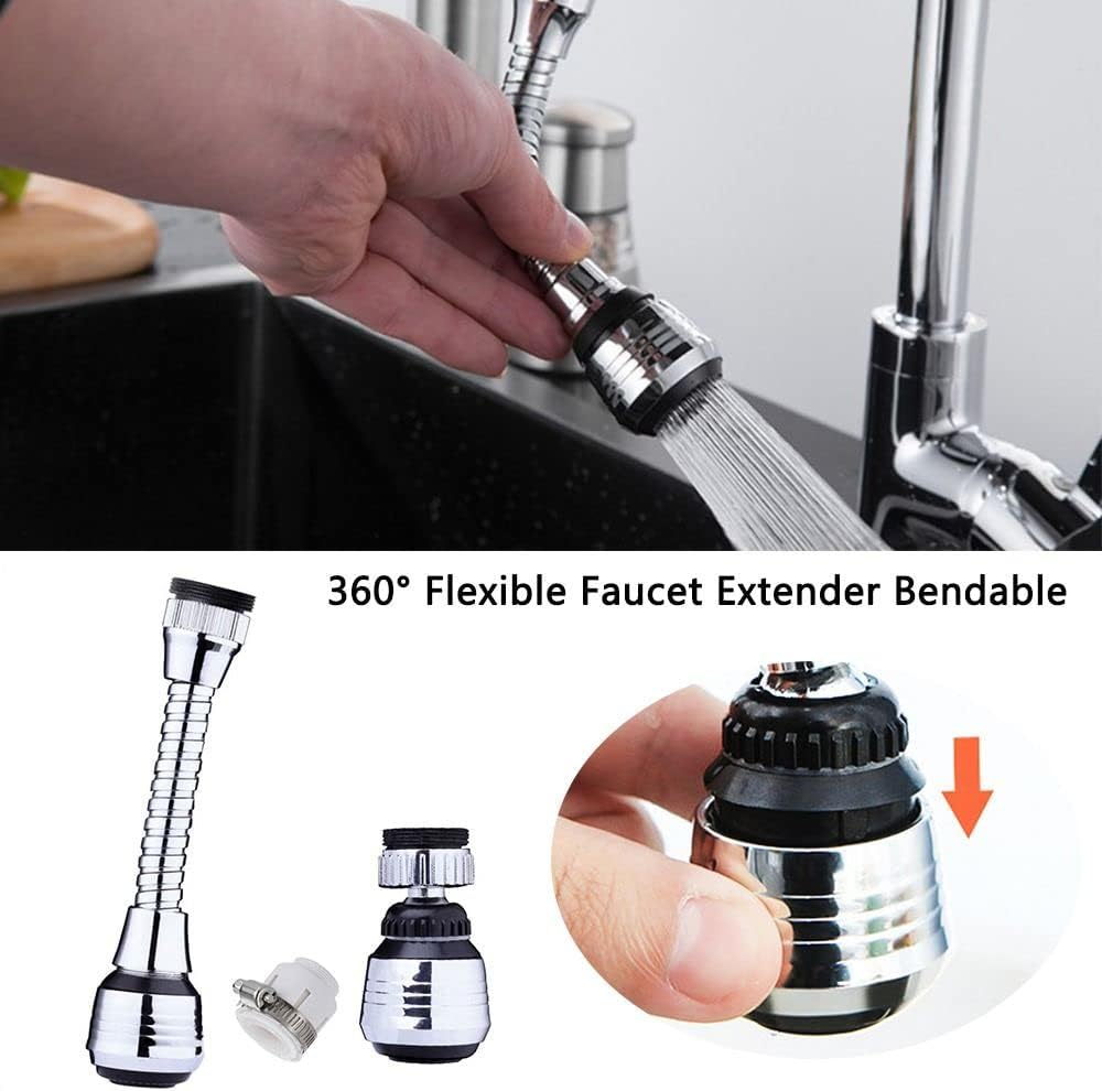 Faucet Sprayer Attachment Flexible Tap Extension Aerator 360 Degree ABS Whith Universal Connector for Kitchen Sink Cold Hot Water image number 5