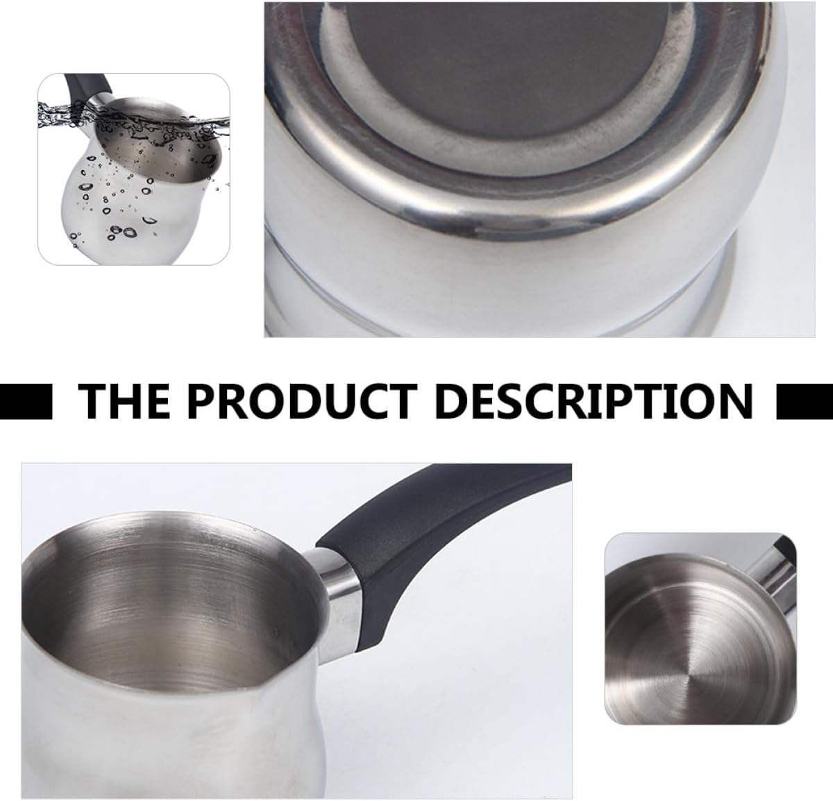 Toyvian 250Ml Stainless Steel Milk Frothing Pitcher Milk Frothing Cylinder Coffee Latte Art Cup for Home Espresso Machine Accessories image number 6