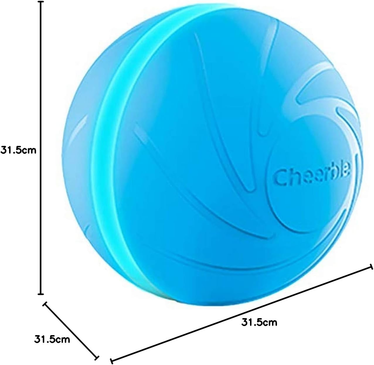 Cheerble 5391 Wicked Ball Interactive Pet Toy, Blue image number 1