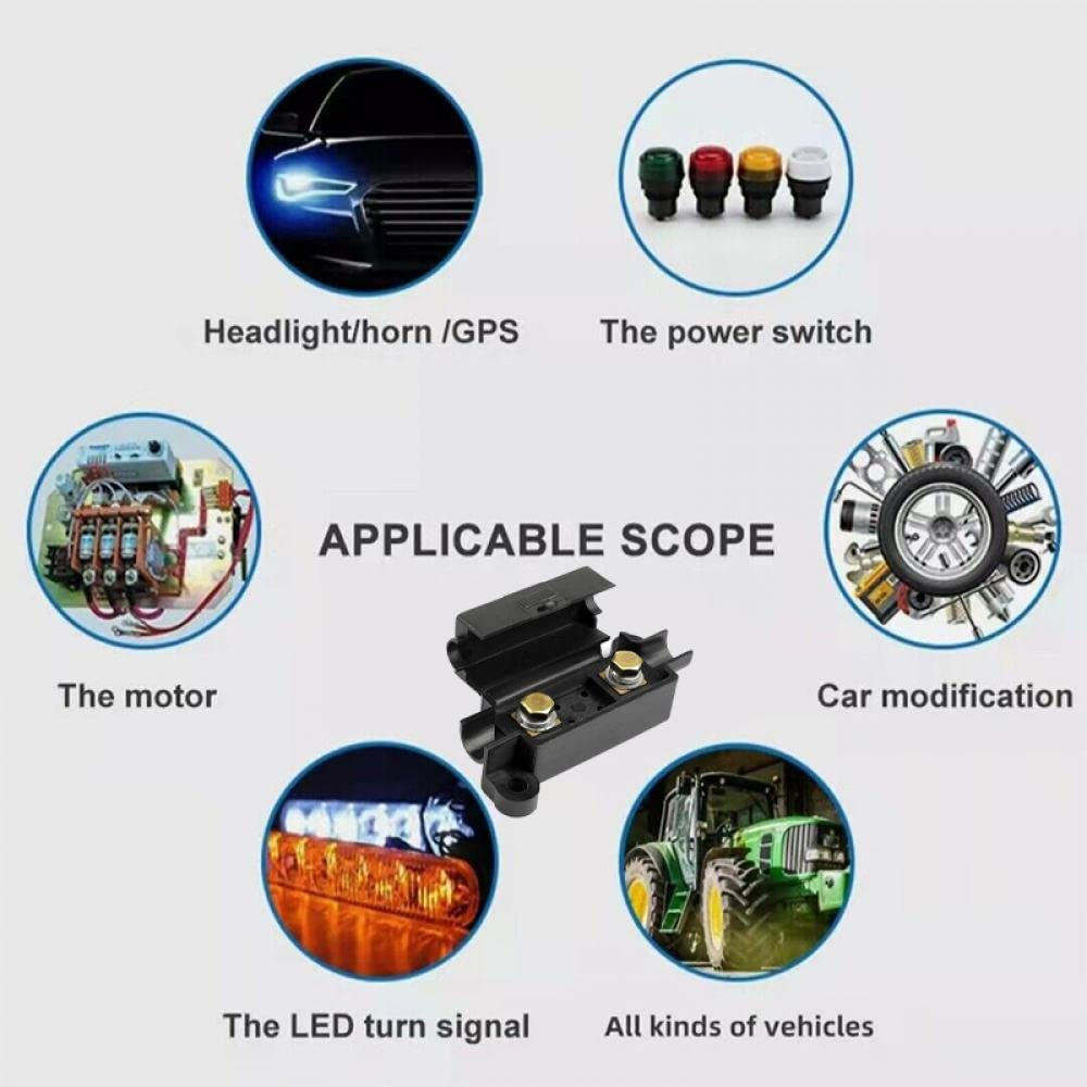 AIMALL 40A MIDI Fuse KIT 4 ANS Holder 7 X 40 AMP Fuses to Suit Redarc BCDC Dual Battery, Includes Dust-Proof Heavy-Duty Fuse Design Suitable for Car, Marine, and Industrial Applications image number 1