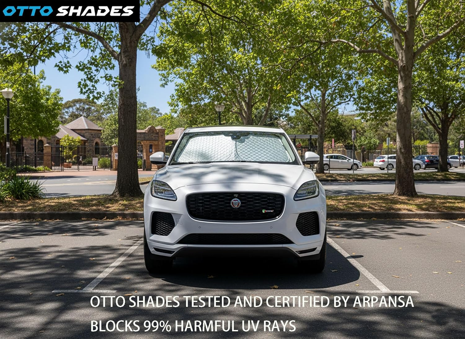 OTTO SHADES Patented Thick Windscreen Sunshade for Jaguar E-Pace 2018-2026, 6-Layer Custom Fit, Maximum UV Protection & Heat Shield | Foldable Front Window Sunshade & Sun Visor Accessories image number 5