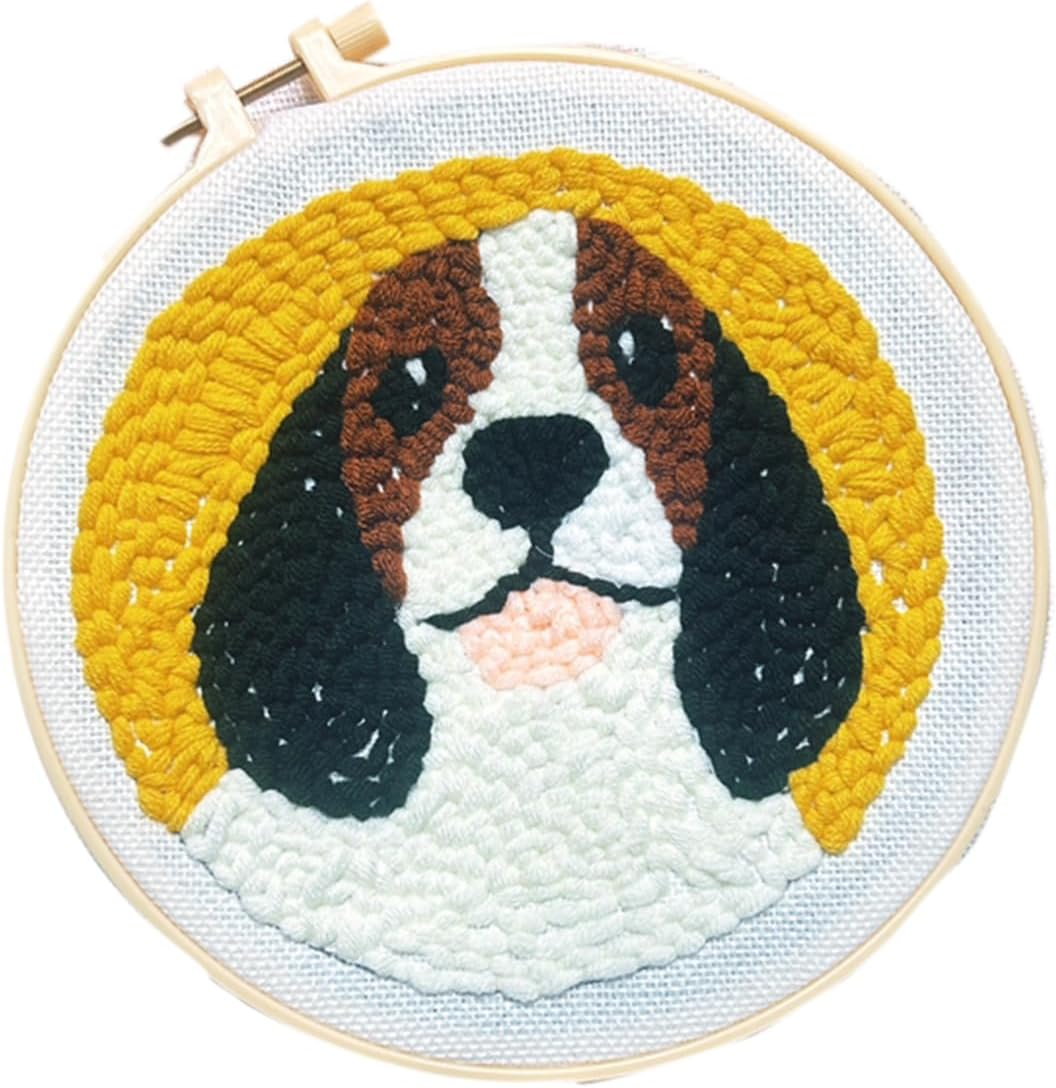 Embroidery Beginners Kit: Learn 37 Stitches Suitable for Adults and Children. the Kit Includes Stitch Practice and Everything for Bead Embroidery. (Highland Cow)