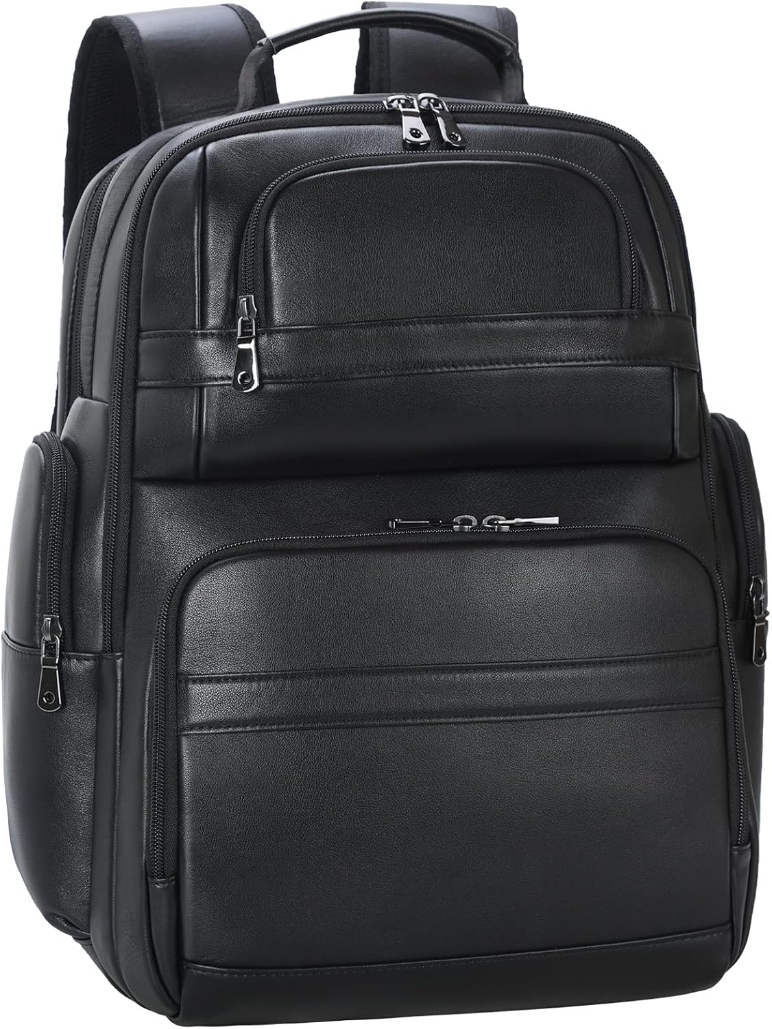 TIDING Men'S Vintage Leather 15.6" Laptop Backpack Work Large Capacity Bag Casual Outdoor Business Travel Rucksack Shoulder Daypacks