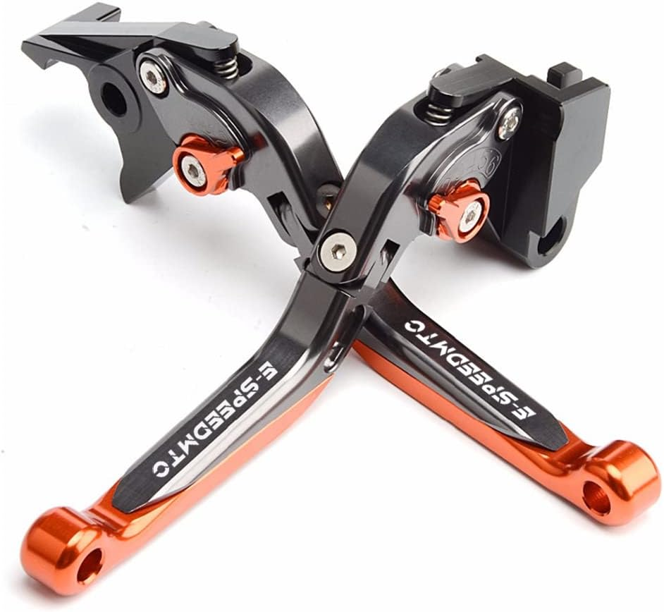 ESPEEDMTC for KTM Duke 125 200 250 390 Duke RC125 RC200 RC390 2013-2023 Modified CNC Aluminum Alloy Length Adjustable Foldable Brake Clutch Lever Accessories (Orange) image number 6