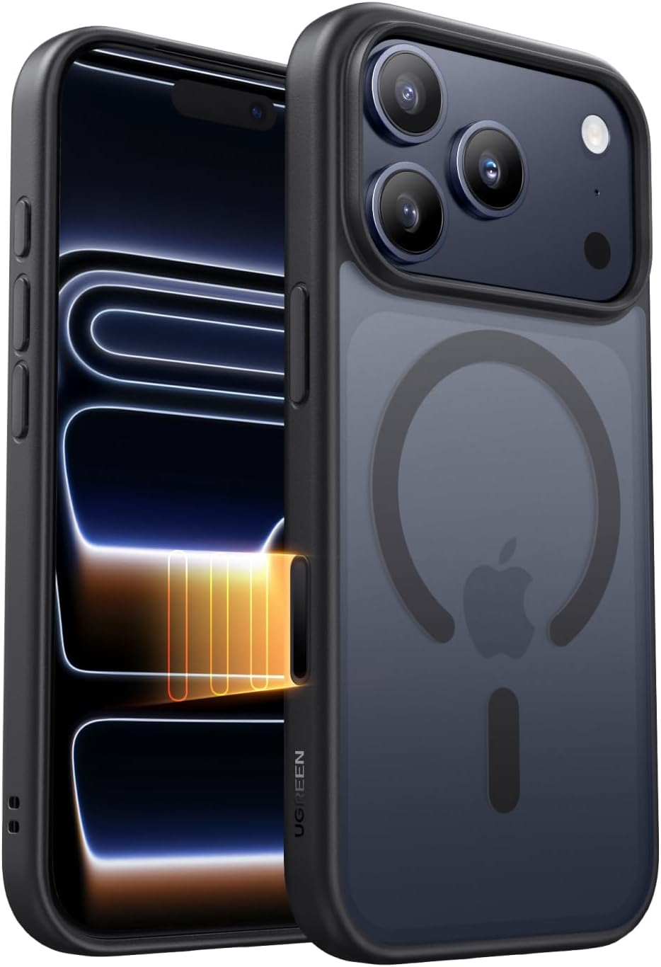 UGREEN Magnetic Case Compatible with Iphone 17 Pro Max 6.9-Inch, Compatible with Magsafe, Revolutionary Icrystal Tech, Mil-Grade Protection, Anti-Scratch, Camera Protective,Black