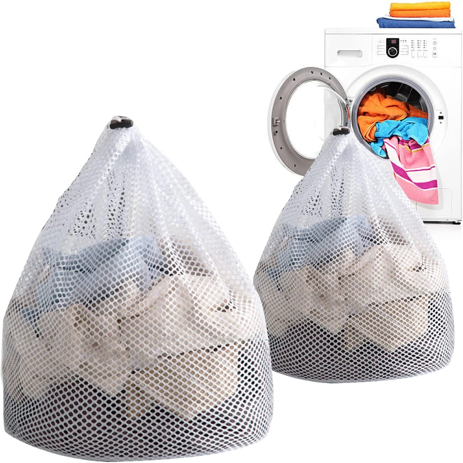 Delicates Wash Bag Laundry Lingerie Bra Washing Pack Set Clothes Case 2Pcs (M) image number 2