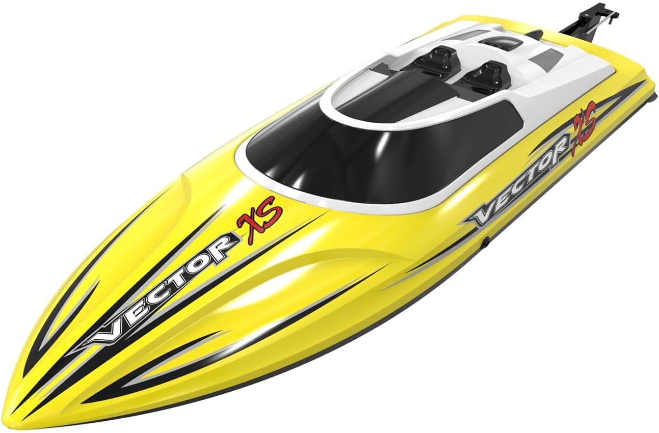 VOLANTEXRC RC Boat 20+ MPH Speed Remote Control Boat for Beginners with 2 Batteries, Reverse Action,Rc Boat for Adults (795-4Yellow)