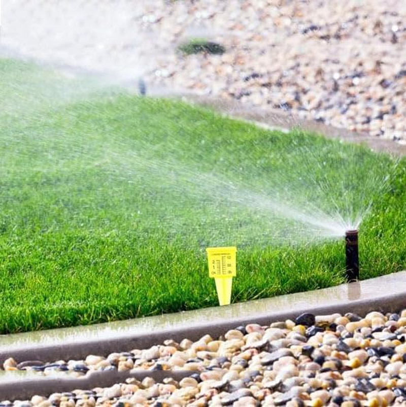 1.5" Rain Gauge/Sprinkler Gauge, Wide Mouth, Bright Yellow Outdoor Water Measuring Tool 10 Piece image number 6