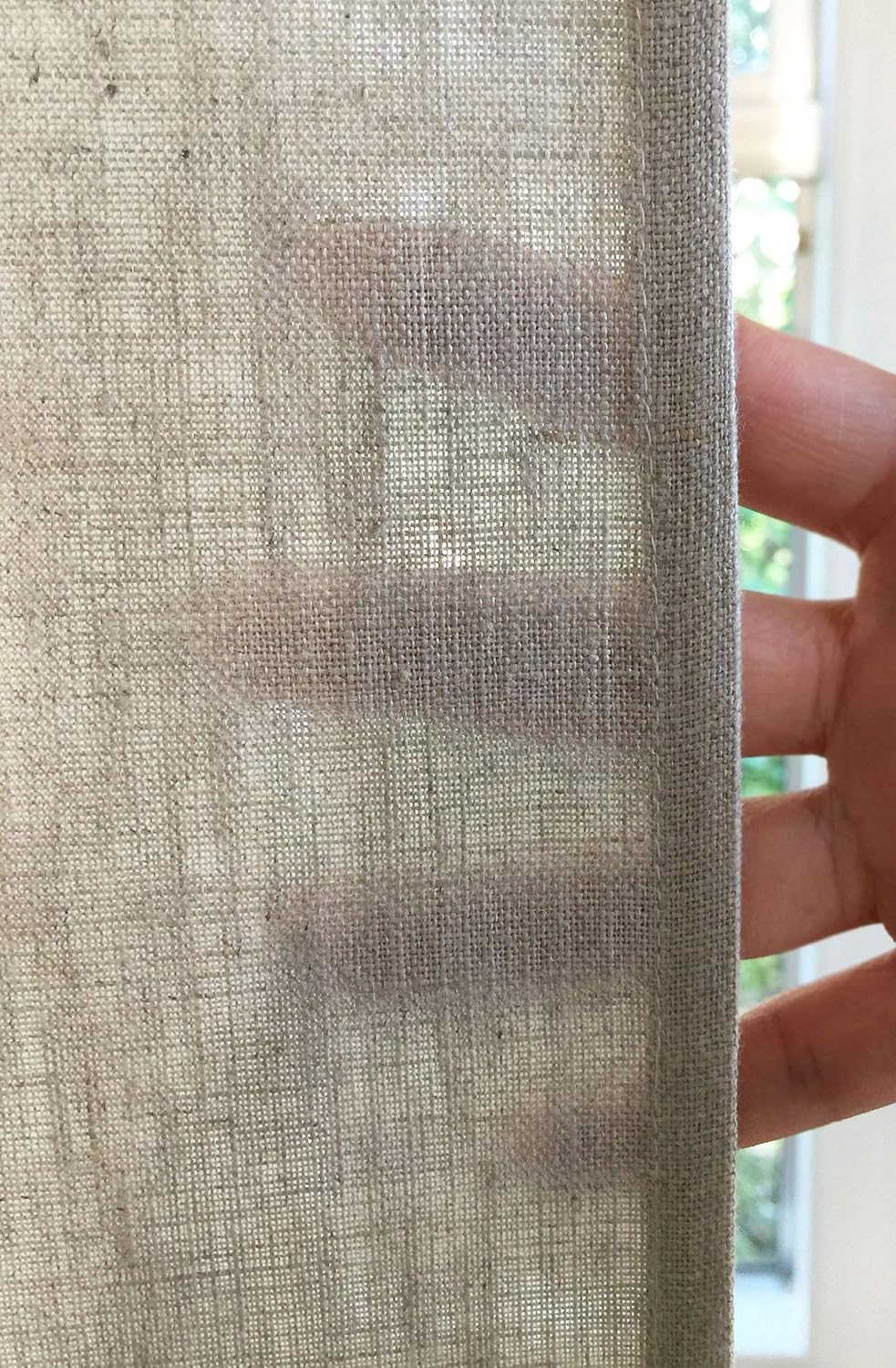 Sunnyday Fabric Linen 100% Doorway Curtain (W33.5 Xh66.9) Japanese Noren Tapestry, Graysh Beige, for Any Type of Room image number 1