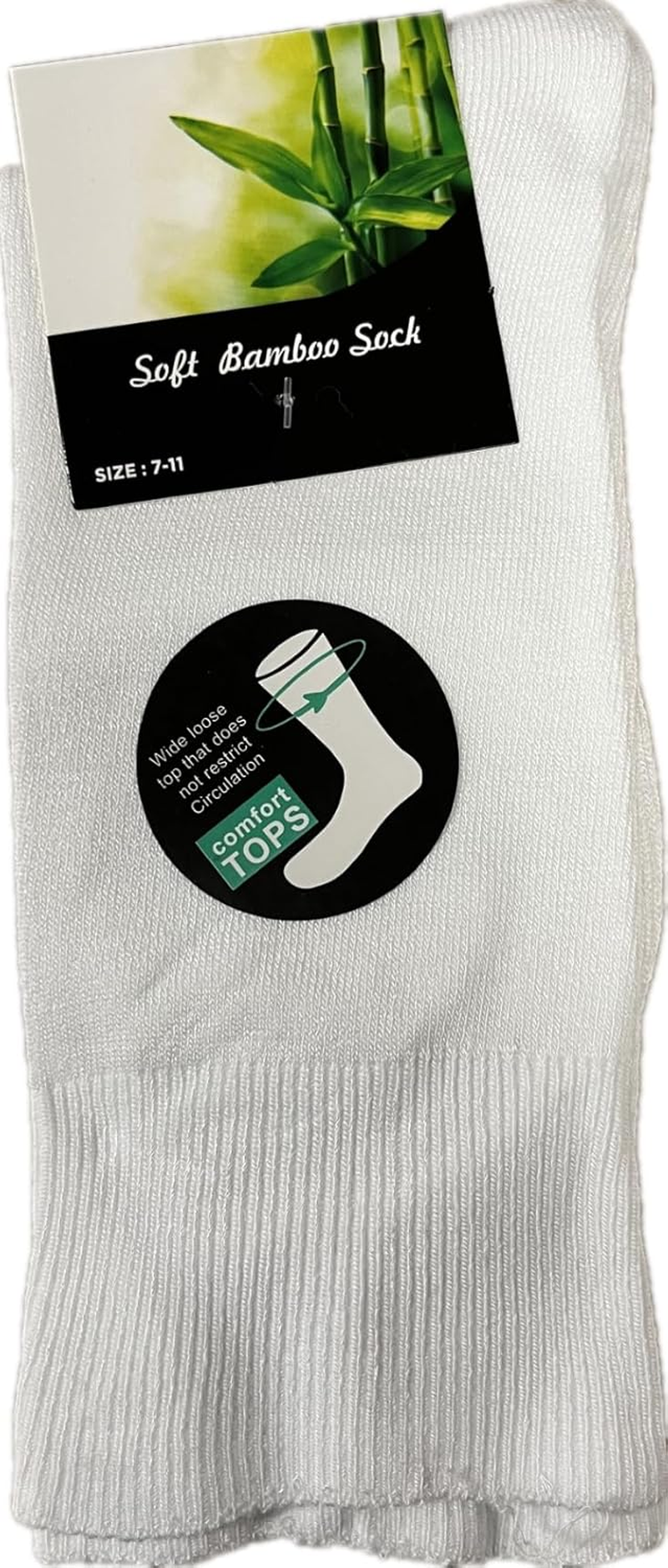 6 Pairs Mens MEN Bamboo Medical Circulation Diabetic LOOSE TOP SOCKS Size 6-11 AU
