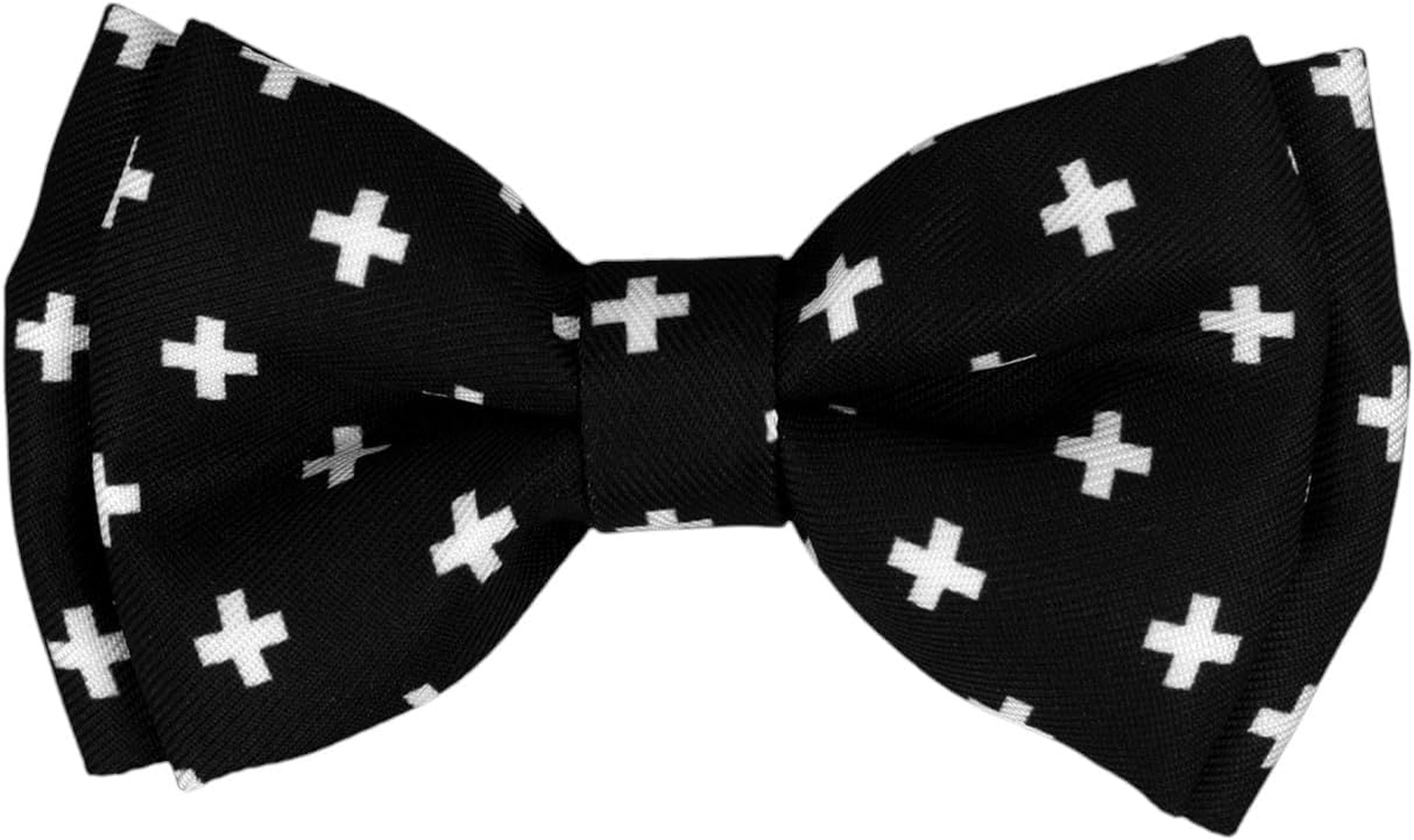 Dan & Sam Crossways Bowtie, Stylish Removable Design, Adds Flair to Everyday Outfits, Ideal for Daily Wear or Special Occasions, Easy Collar Attachment, Secure Fit, Coordinates with Accessories