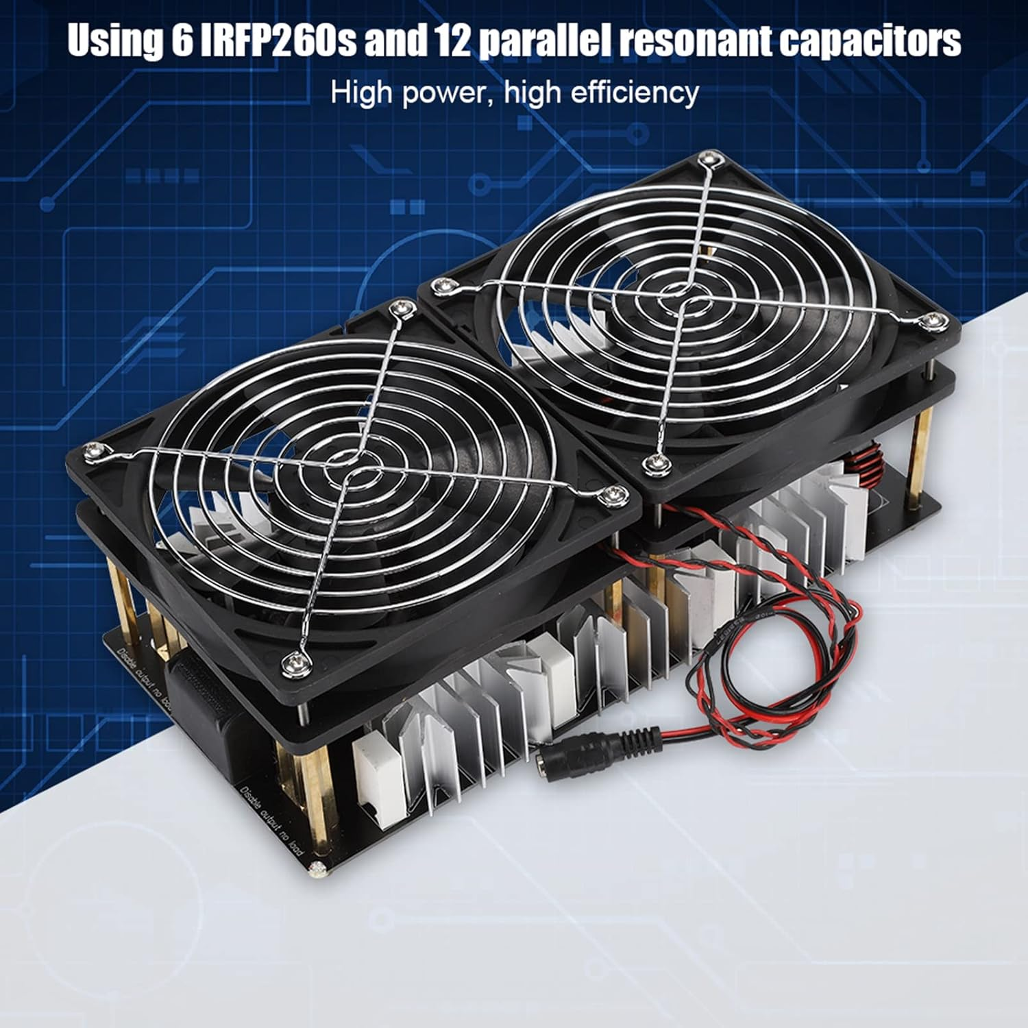 12V-48V 2500W High Frequency Induction Heater, ZVS Induction Heater, Heating PCB Board Module with Copper Ring, Low Voltage Induction Heating Board Module for DIY Players image number 4