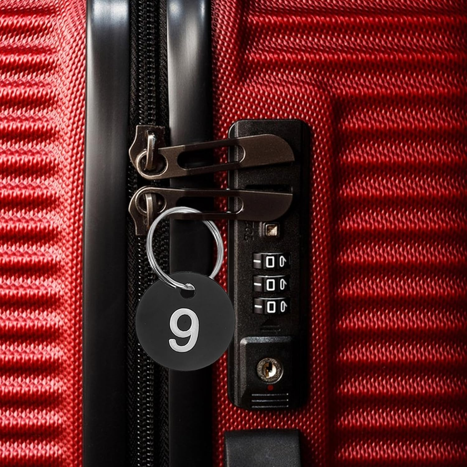 ZUNOXAZ 50Pcs Plastic Numbered Key Tags with Key Rings for Luggage Identification 3Cm Small round Number Tags 1-50 for Travel and Organization