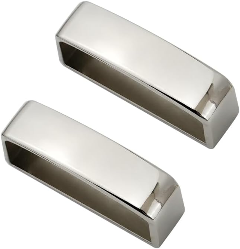 TANJUN 2Pcs Belt Loop Keepers 33Mm-35Mm Metal Loops Anti-Slip Frosted Black Men'S Women'S Buckle Accessories