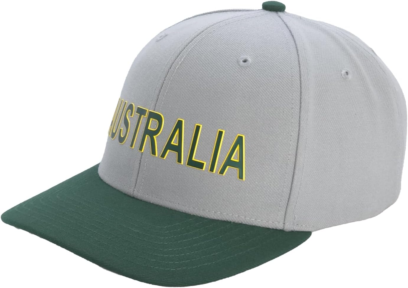 INTERSTATE Australia Supporter Cap, Richardson 514 Surge Adjustable Baseball Cap, 6-Panel, Precurved Bill, Adjustable Hook-And-Loop Closure, Surge Fabric, Grey Underbill