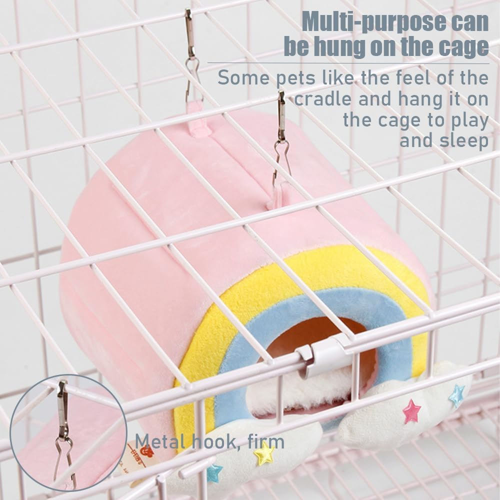 Guinea Pig Bed, Cave Bed Nest Hideout, Warm House Cage Supplies, Small Animal Hideout for Chinchilla, Hamsters, Hedgehog, Machine Washable image number 2