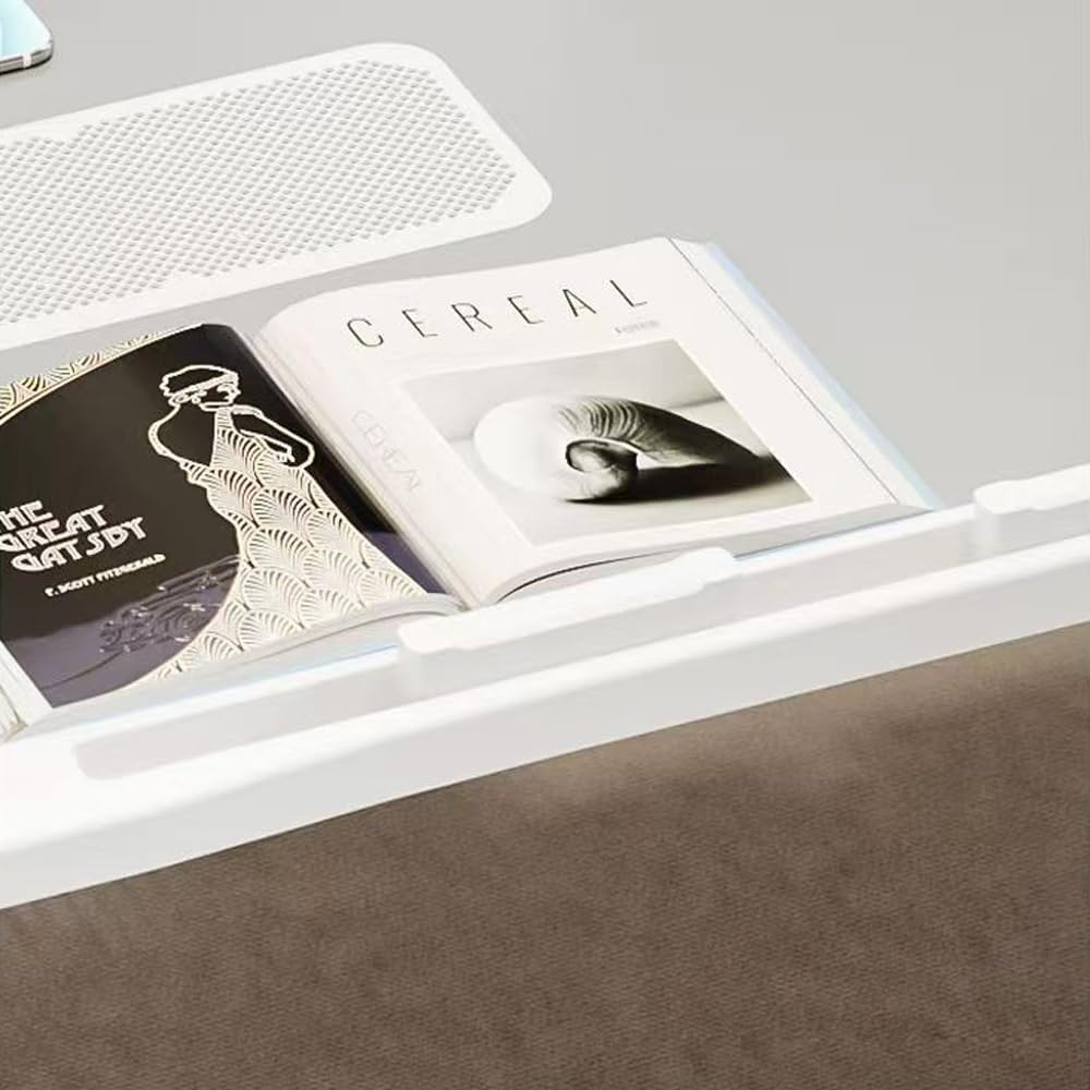 Hbluefat Laptop Desk Tray Table, Foldable Portable Lap Desk Notebook Stand Reading Holder with Storage Drawer and Cup Holder for Writing Reding Eating Breakfast on Bed/Couch/Sofa (Silver Gray) - Silver Gray image number 3