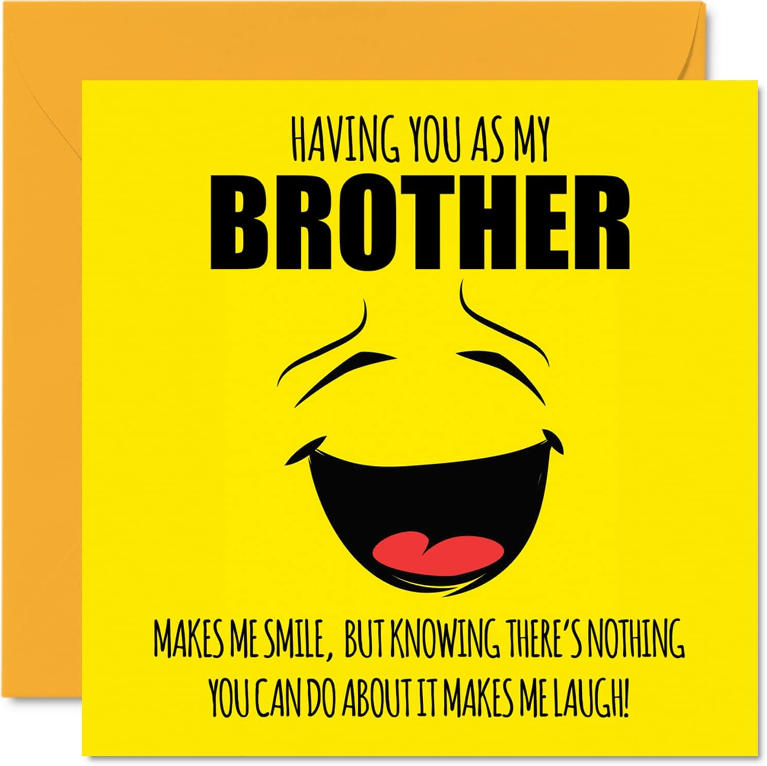 Funny Birthday Cards for Uncle - Make Me Smile - Joke Happy Birthday Card for Uncle from Niece Nephew, Uncle Banter Birthday Gifts, 145Mm X 145Mm Birthday Greeting Cards for Uncle