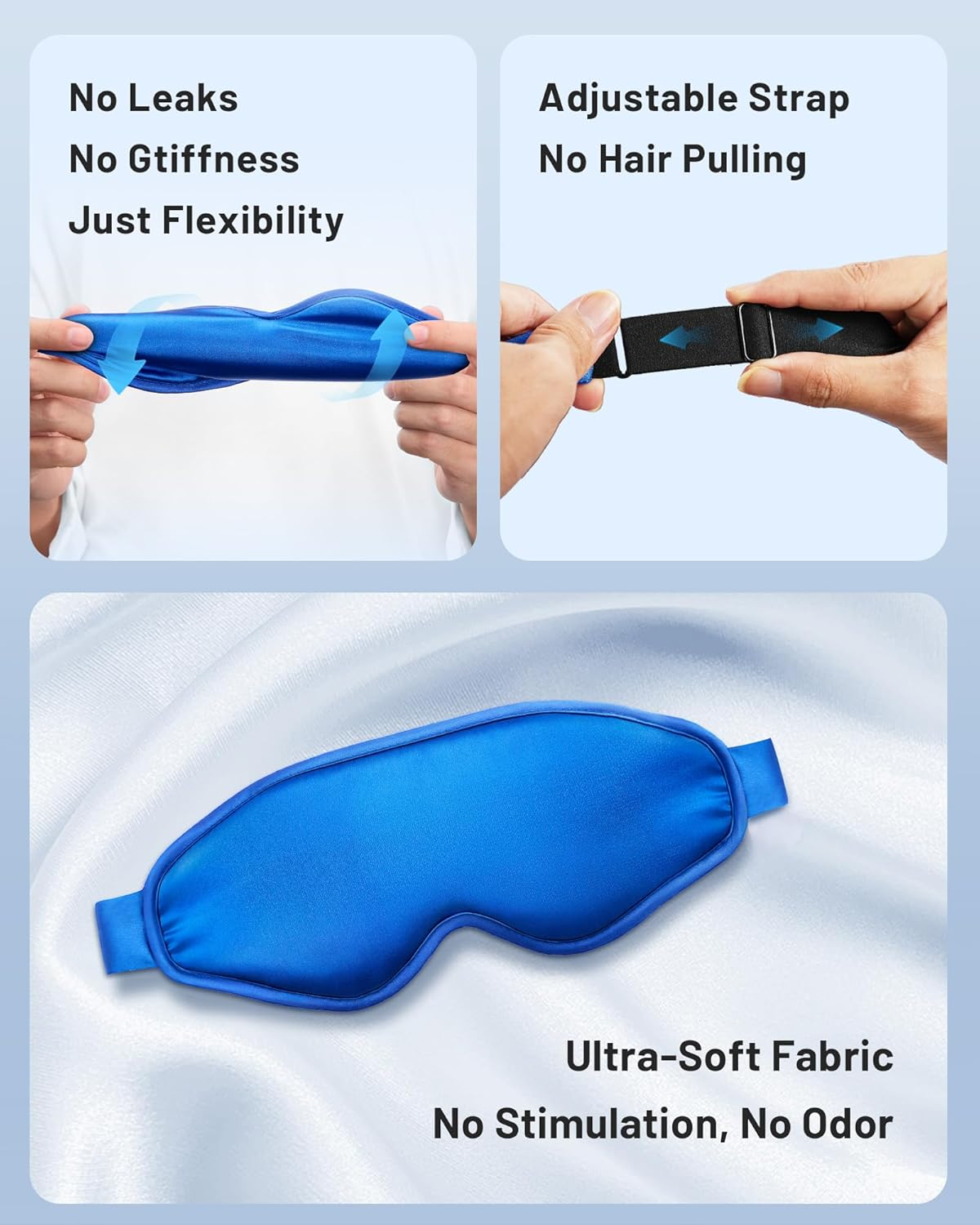 Cold Eye Mask Cooling Mask for Puffy Eyes: Flexible Ice Eye Pack for Migraine after Surgery Relief - Reusable Gel Face Mask for Headache Puffiness - Comfortable Perfect Fit Cool Compress for Sleep image number 5