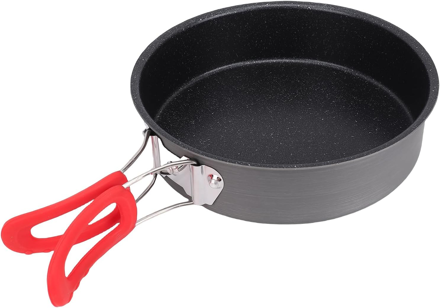 Camping Frying Pan 8Inch Non-Stick Fry Pan Quick Heating Omelet Maker Lightweight Foldable Handle with Thickened Bottom for Gas Ceramic Electric Induction Outdoor Cooking Hiking image number 4