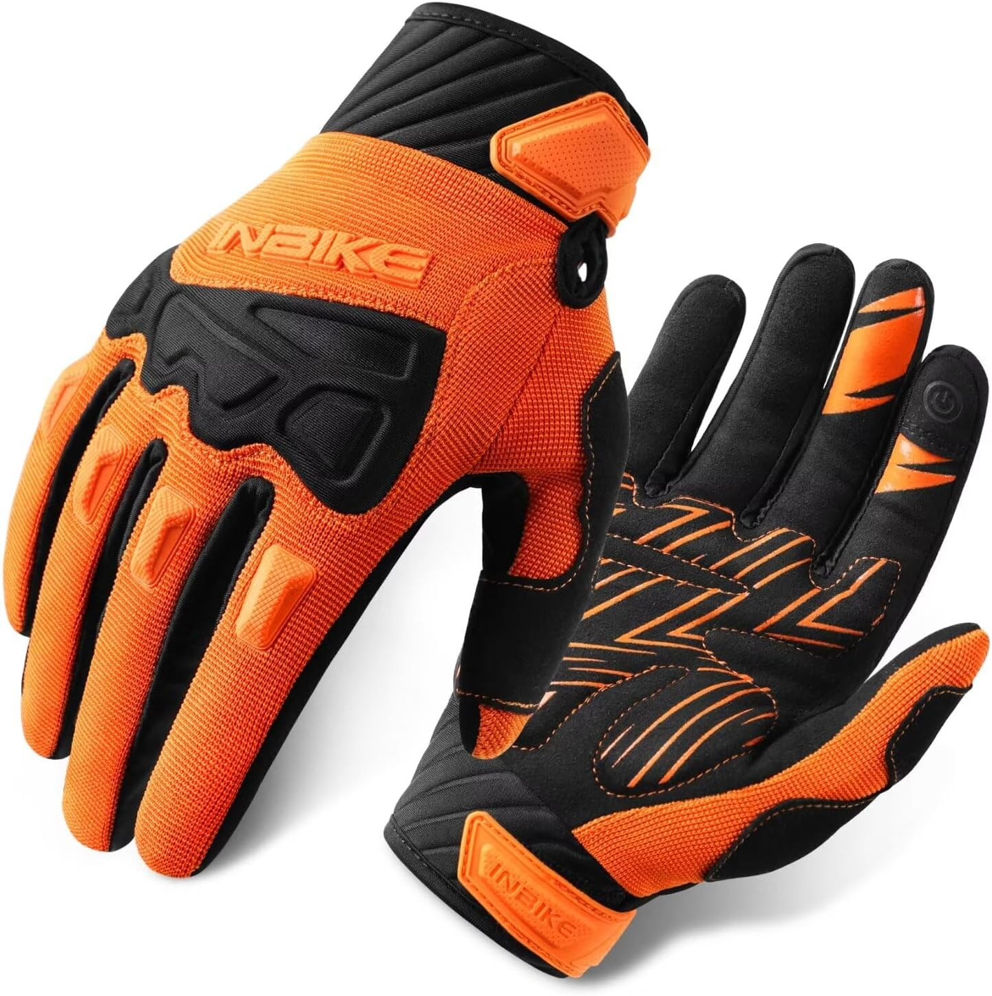 INBIKE Mountain Bike Gloves for Men Knuckle Guard Padded Men'S Cycling Gloves Breathable for MTB Motocross Racing Dirtbike Biking image number 7