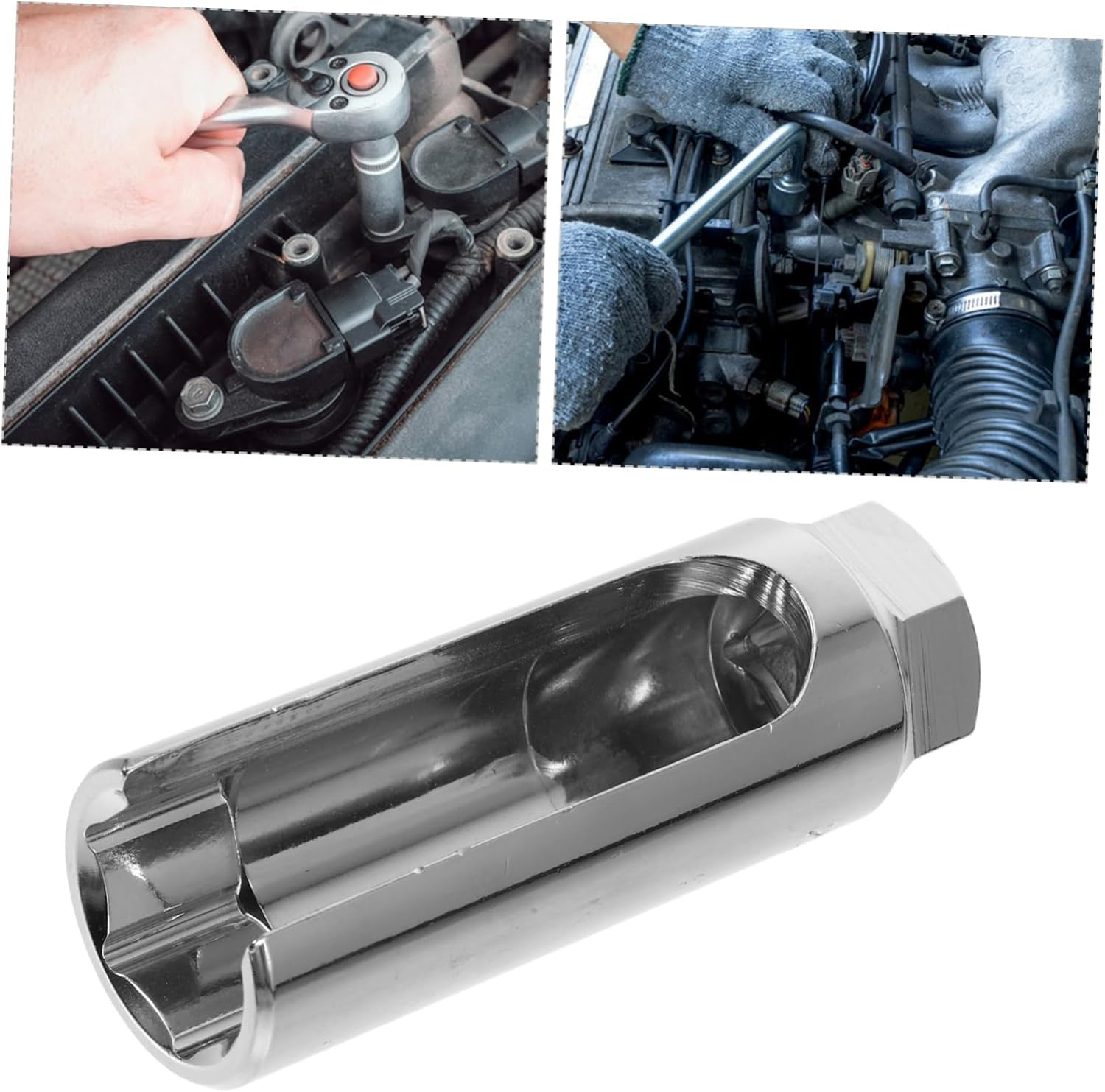 Hohopeti O2 Sensor Socket Removal Tool 1/2 Inch Large Opening 9Cm White Remover Socket Universal Automotive Repair Equipment Installation and Removal image number 2