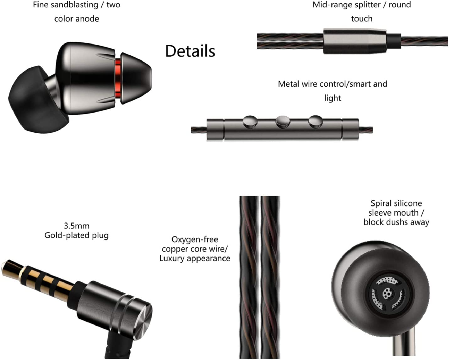 1MORE Quad Driver In-Ear Earphones，Hi-Res Earphones with Microphone，3.5 Mm Wired Headphones with Mic，In-Line Remote，Warm Bass, Clear Sound, High Fidelity for Smartphones/Pc/Tablet image number 3