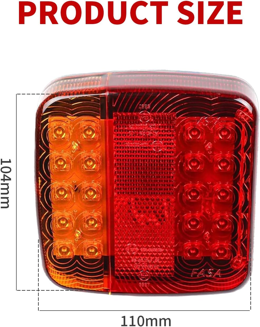 2Pcs 12V 26LED Trailer Lights Kit &ndash; Waterproof Stop/Tail/Turn Signal Lights for Truck, Boat, Caravan & RV &ndash; Durable, Bright & Safe Night Driving image number 2