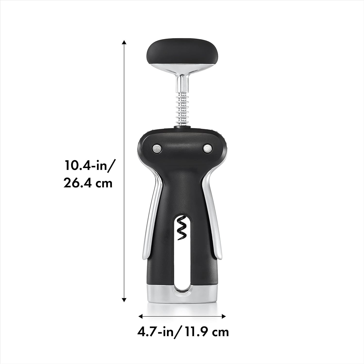 OXO Good Grips Steel Corkscrew with Removable Cutter 10.67 Cm*6.86 Cm*6.86 Cm Black image number 2