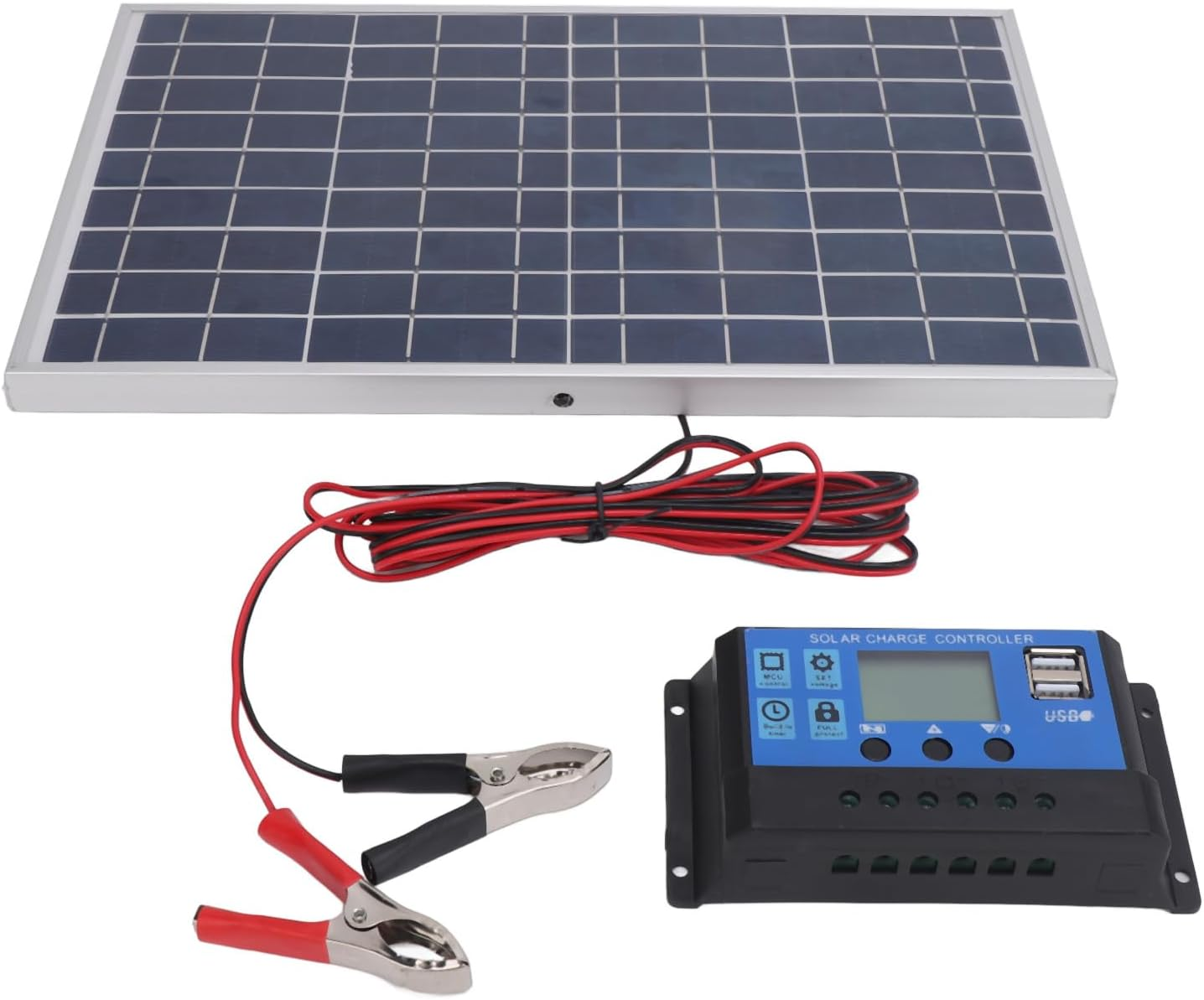 Solar Panel, 12V Solar Load Controller 10W 30A for Outside image number 4