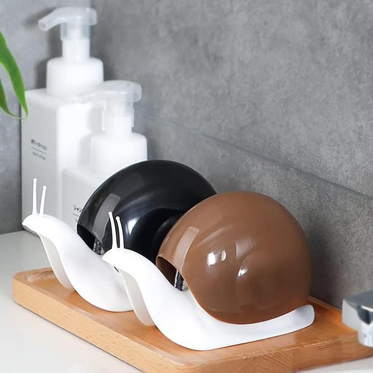 AIMALL Cartoon Snail-Shape Dispenser for Lotion, Hand Soap, Shampoo &ndash; Decorative Bathroom Accessory with Press Pump &ndash; 6.88X2.83X4.33 Inches image number 3