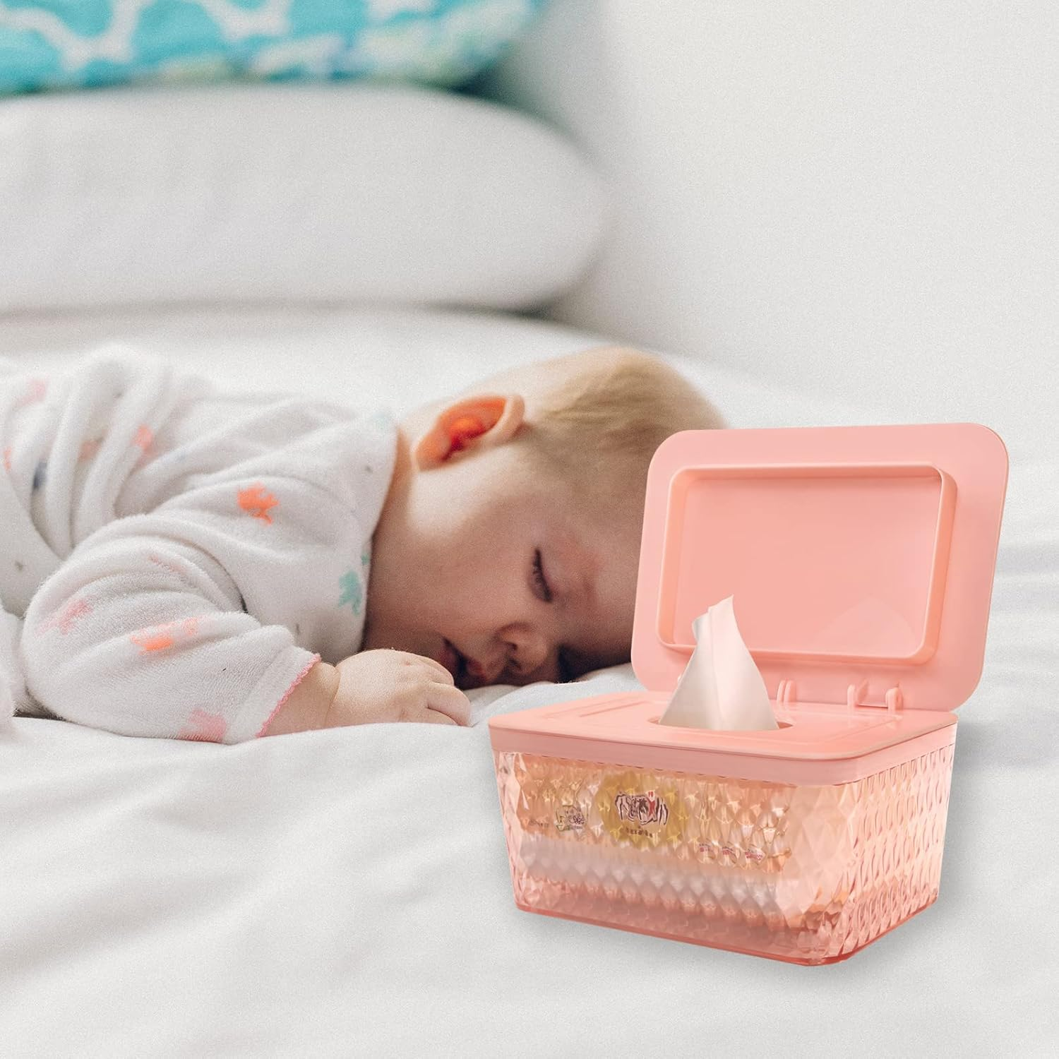 Wipes Dispenser Seal-Designed Wipe Dispenser Holder Wipes Case Box for Bathroom Keep Wipes Fresh, Dust-Proof & Non-Slip image number 4