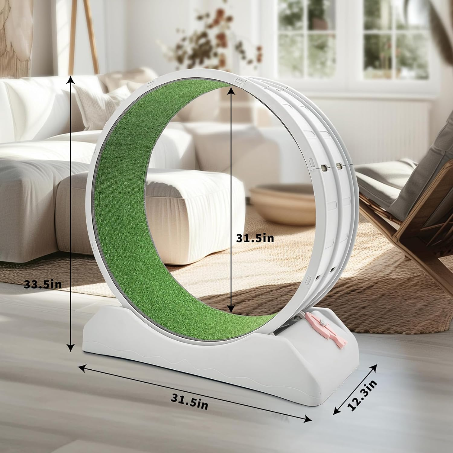 Cat Exercise Wheel for Indoor Cats,31.5 in Diameter with Locking Mechanism, Ultra-Quiet, Promotes Healthy Exercise, for Cat'S Fitness and Health Pink image number 6