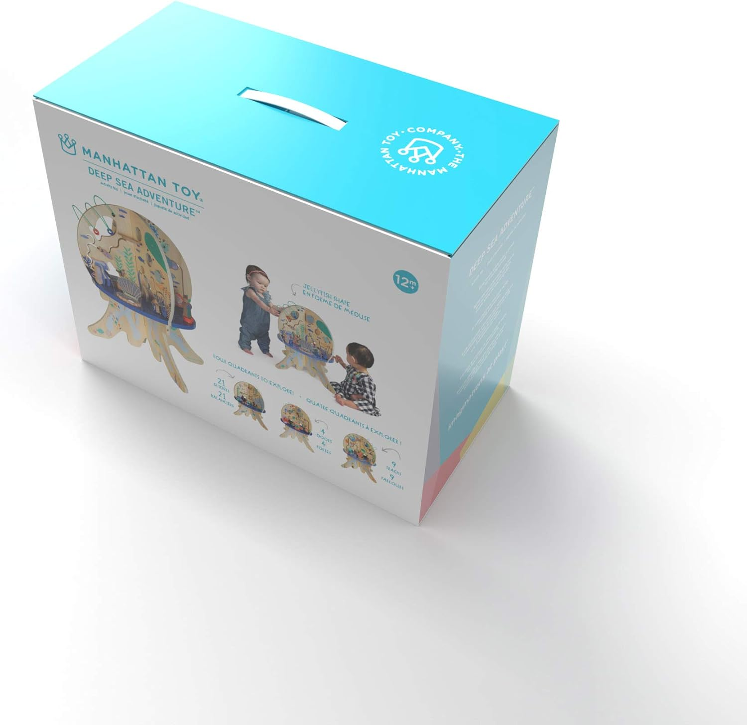 Manhattan Toy Deep Sea Adventure Wooden Toddler Activity Centre with Clacking Clams, Spinning Gears, Gliders and Bead Runs