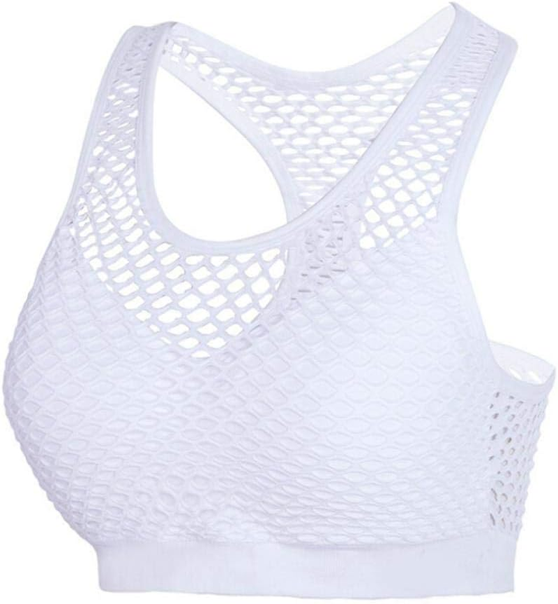 Mesh Sports Bra Sky Sky Top Top Top Fitness Yoga'S Gym Top Top plus plus Live Vest Anti-Seismic Push Push Top Top Top Top Top Top Freesize White