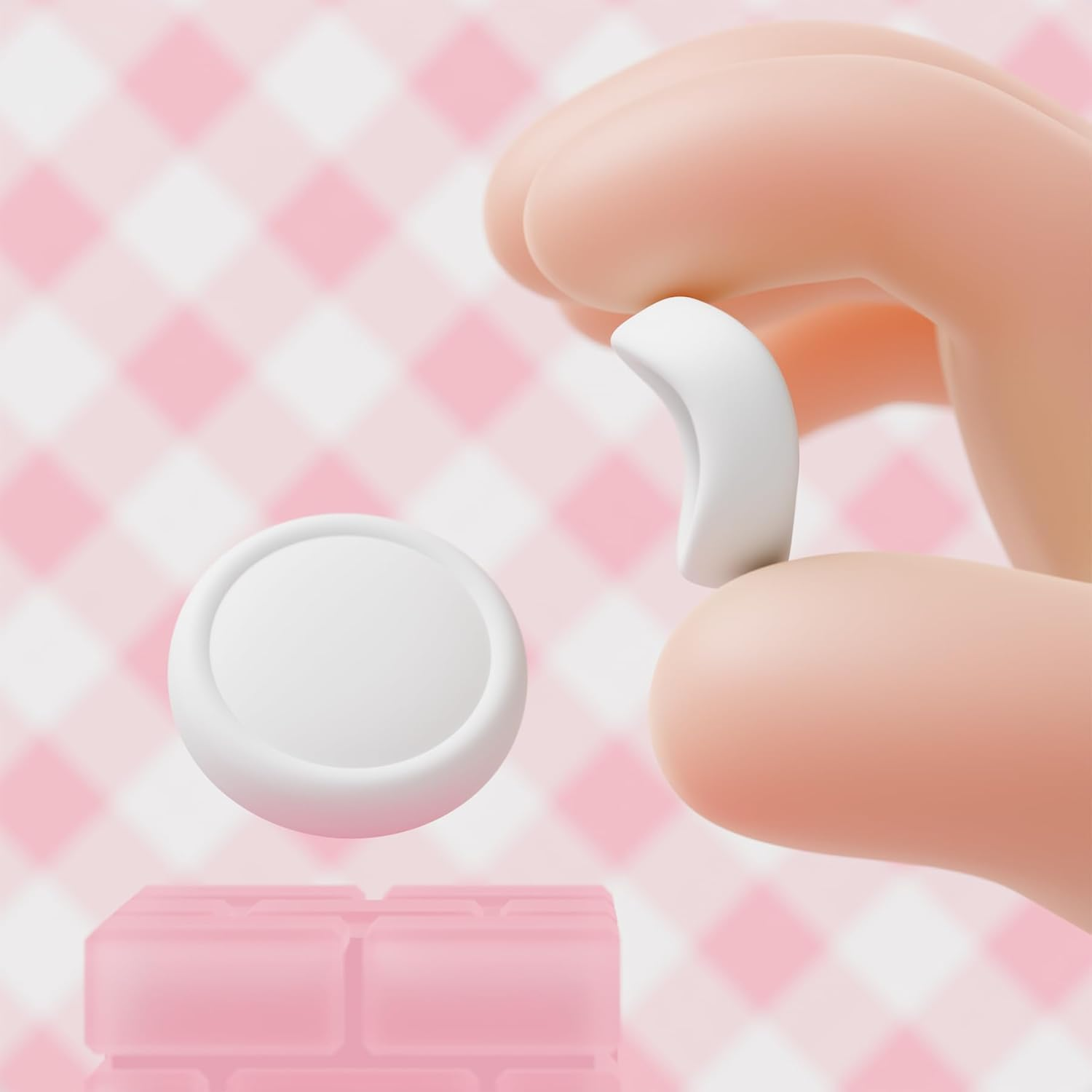 Playvital Thumb Grips for Nintendo Switch 2, 4-Pack Silicone Joystick Caps for Joycon 2, Cute Accessories Comfort Thumbstick Grip Covers - White - Antique Yellow image number 5